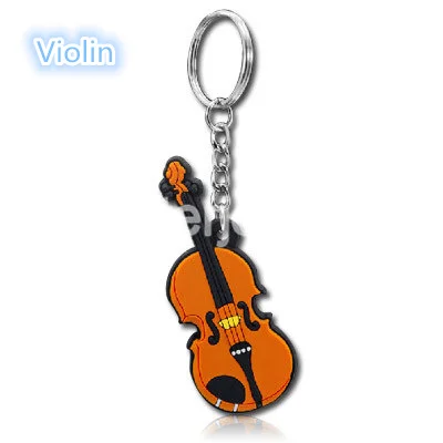 1 шт. резиновая акустическая/Классическая/электрическая гитара укулеле Скрипка брелки для ключей