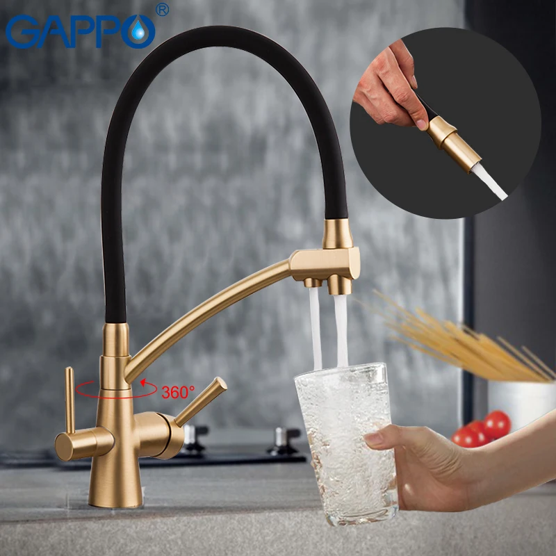  GAPPO kitchen faucet chrome kitchen sink faucet mixer torneira Brass kitchen water tap faucet with  - 32850550793