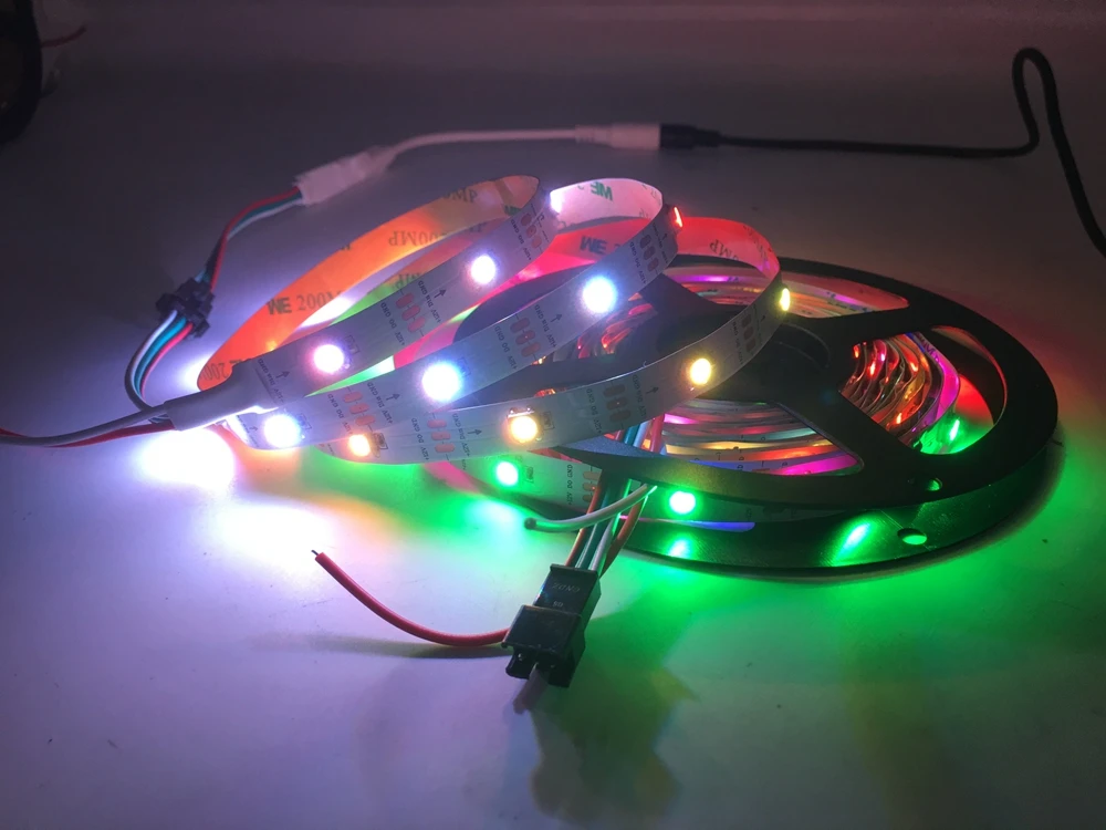 Для детей от 1 года до 5 лет м WS2812B светодиодные полосы DC12V 60 светодиодов/M RGB Led LightWhite