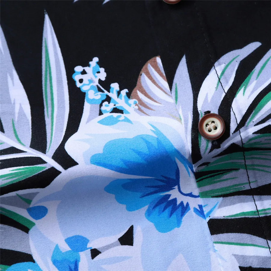 2019 men's casual cycling jersey retro Hawaiian style printed long-sleeved shirt comfortable riding sports shirt 40J15 (3)