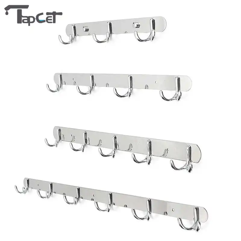Tapcet Stainless Steel Mirror Finish Robe Hooks Wall Hanger Bathroom