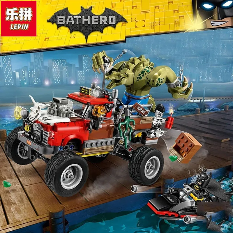 

Lepin New 460Pcs 07051 Batman Movie Series The Killer Crocodile Tail-Gator 70907 Building Blocks Bricks Educational Toys