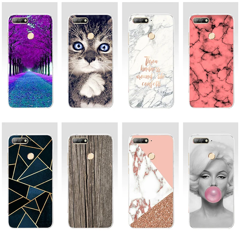 

Silicone Cover For Huawei Honor 7A pro Case 5.7' Y6 2018 Cute Cases for Huawei Honor 7 A Honor7A pro 7Apro Y 6 2018 Fundas Coque