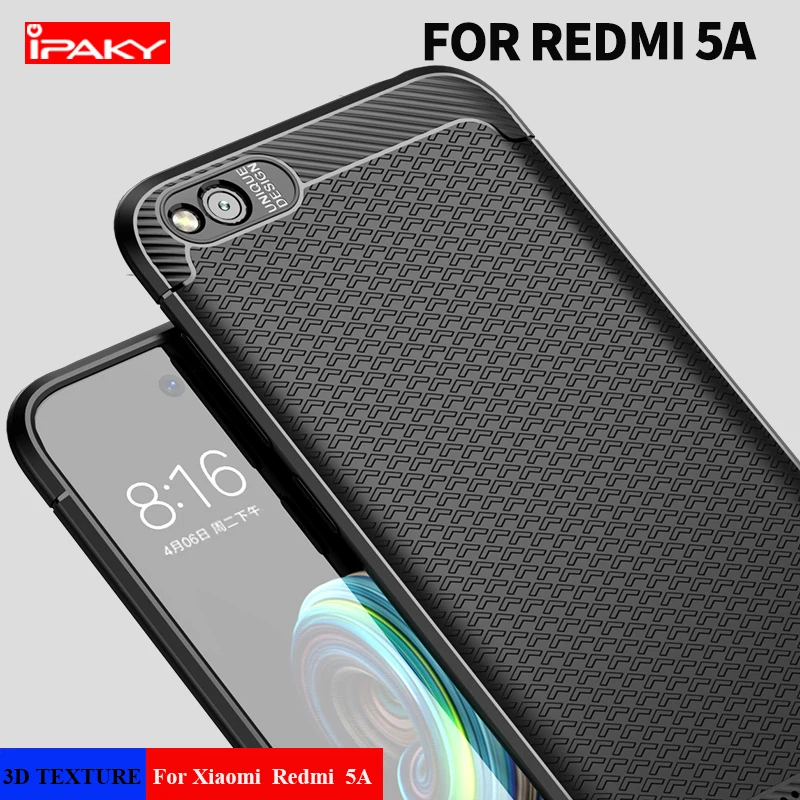 

iPaky For Xiaomi Redmi 5A Case Non-Slip New Texture Silicon Rubber Back Cover For Xiaomi Redmi 5A Phone Cases Soft Shockproof
