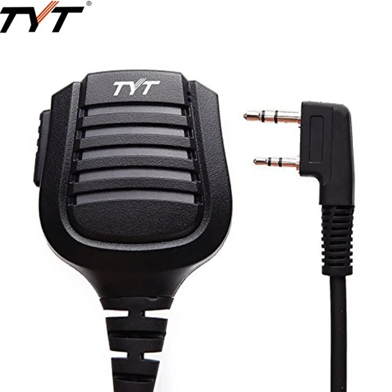 

TYT 2 Pin PTT Remote Waterproof Shoulder Speaker Mic Microph for TYT MD-380 MD-390 TH-UV8000D/E Radioddity GD-77 Walkie Talkie