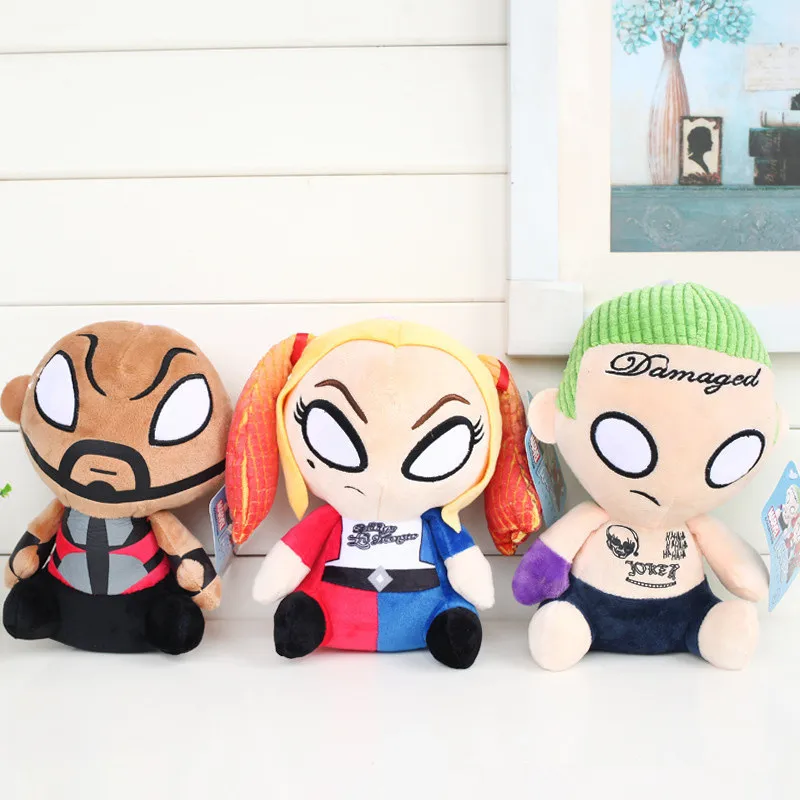 20 см отряд самоубийц присоска кулоны Harley Quinn Deadshot плюшевые фигурки игрушки