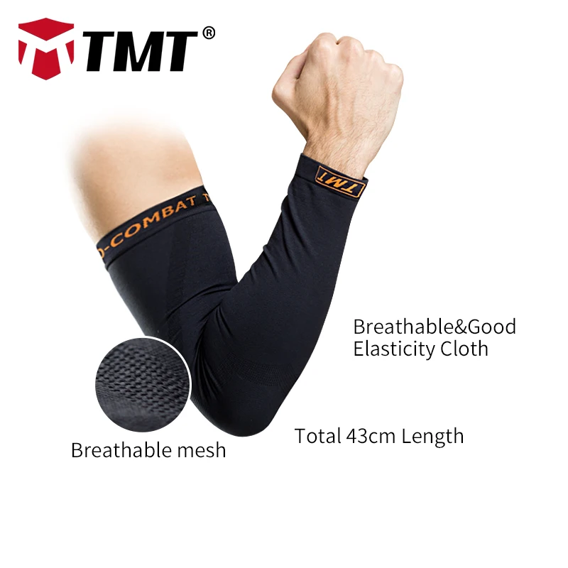 TMT 1 пара рукав локоть УФ Защита от Солнца Спортивные Компрессионные рукава для баскетбола футбол волейбол охлаждение рельеф