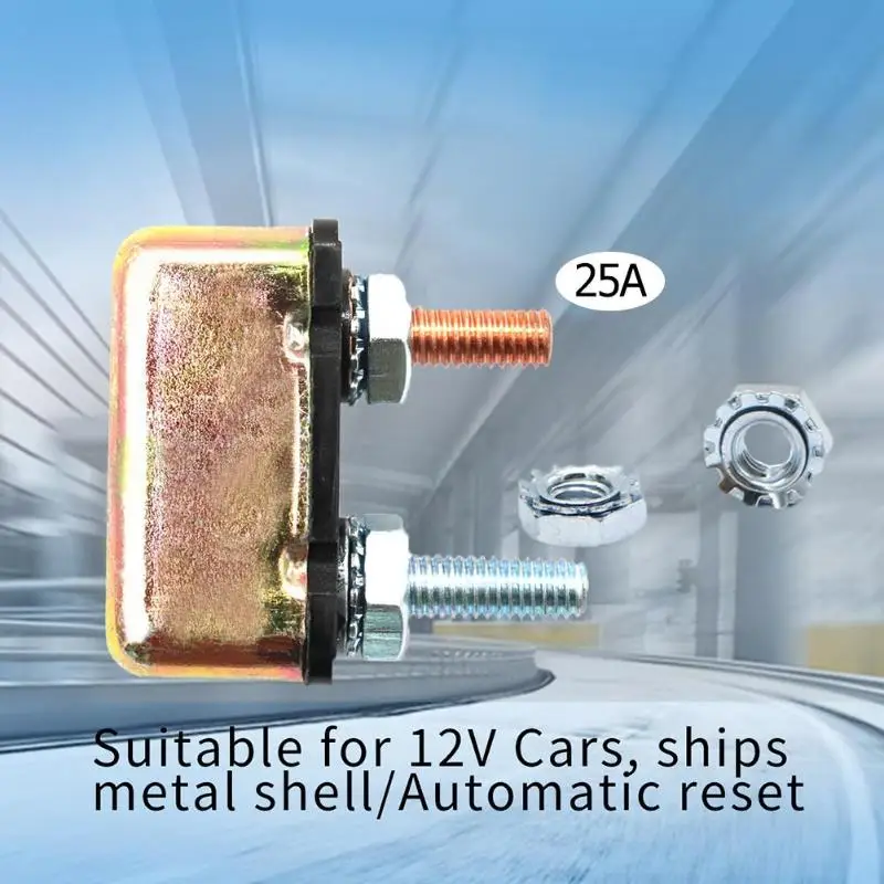 10A/15A/20A/25A/30A/40A/50A DC 12 В автоматический сброс металла цепи выключатель для двойной Батарея автомобиля солнечные лодки