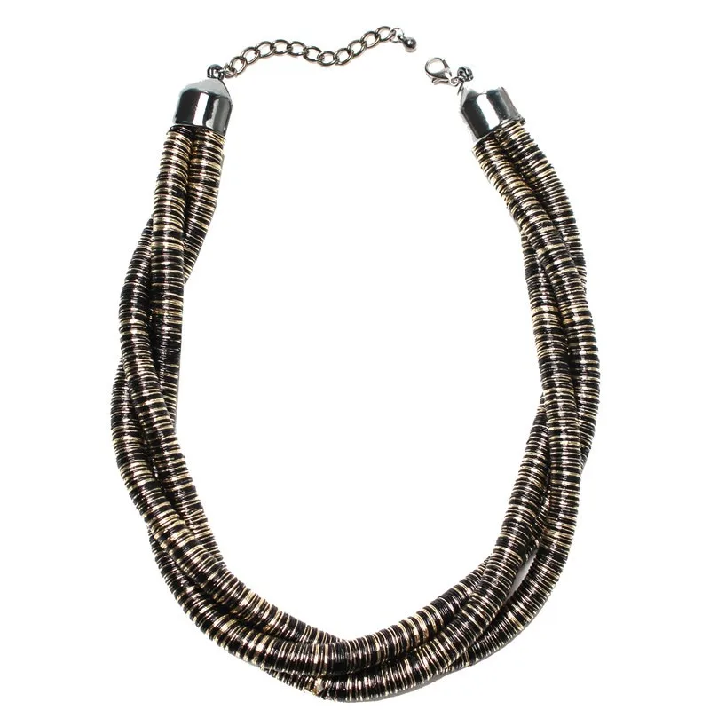 Массивное ожерелье Чокеры ожерелье s для женщин Gargantilha хлопковое колье ювелирные изделия ожерелье Bijoux Femme