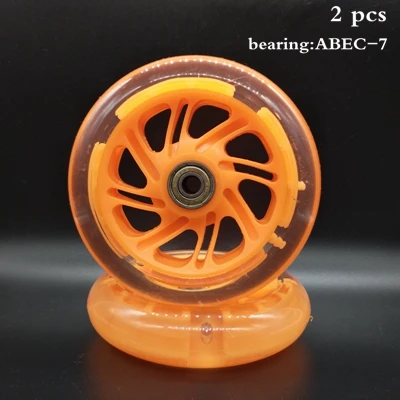 Подсветка для колес скутера 118*28 мм PU колесо мигающее колесо ABEC-7 - Цвет: orange 2 pcs