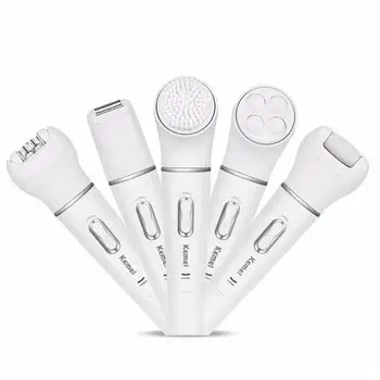 

Adoolla 5-in-1 Electric Hair Remover Trimmer Rechargeable Lady Shaver Epilator Tool Kit