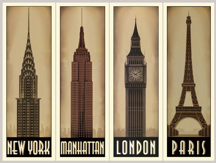 Buy 4 Panels World's Famous Architecture Buildings