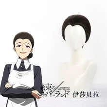 The Promised Neverland Isabella Cosplay WIGS Yakusoku no Neverland Cosplay Costume Anime Hair Black widow's peak the promised land