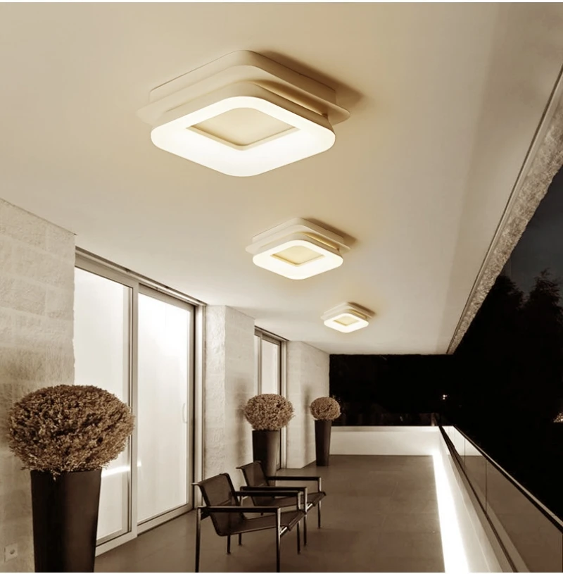 Conduziu a Luz de Teto Lâmpada do Teto para Loft Bdbqbl Branco Moderno Acrílico Arte Sala Estar Quarto Corredor Luminária Venda Quente 8 Luzes de teto