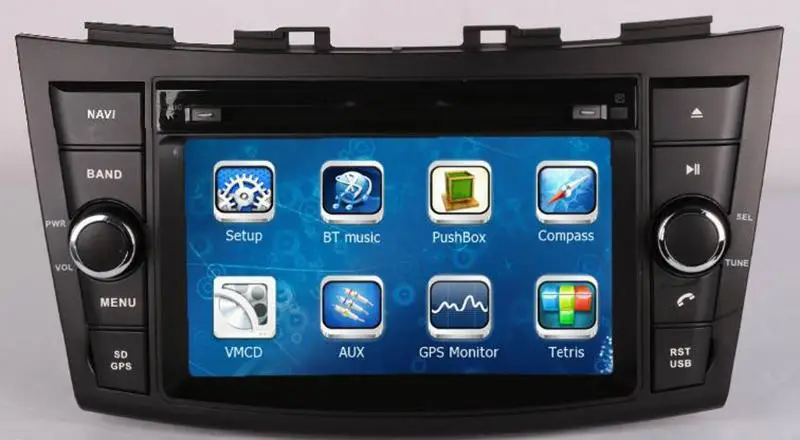 Clearance 7" Car DVD player with GPS(optional),audio Radio stereo,USB/SD,AUX,BT/TV,car multimedia headunit for SUZUKI SWIFT 2011 2012 1