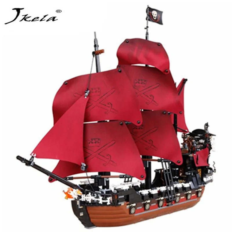 

[Jkela] 1151Pcs Pirates Of The Caribbean Queen Anne's Reveage Ship Model Building Kits Compatible With Legoingly gift for child
