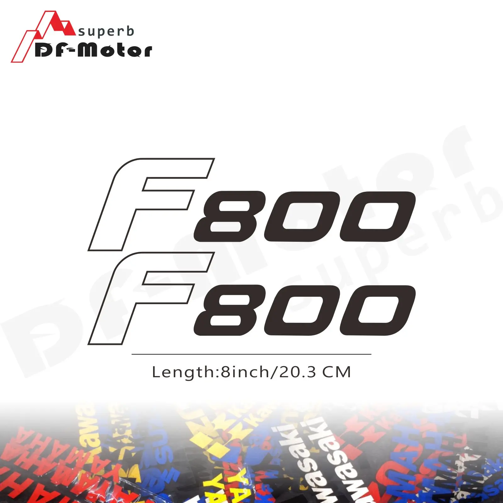 

8Inch Reflective Sticker Decal Motorcycle Car Sticker Wheels Fairing Helmet Sticker Decal For BMW BMW F800 F 800 GS