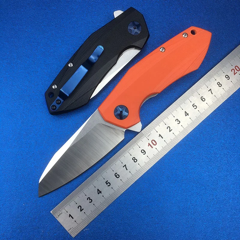

LEMIFSHE ZT0456 Tactical Folding Knife G10 Handle D2 Blade Bearing Flipper Hunting Knife Pocket Camping Survival EDC Tools
