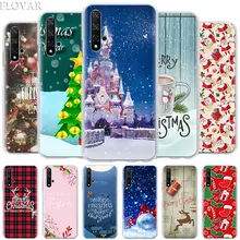 Чехол для телефона, coque для Honor 20 Pro 9 10 Lite 8X 8A 8C 8S 7A 7S Y7 Y9 V20, чехол с новым, рождественским, снежинкой, твердый PC Ca