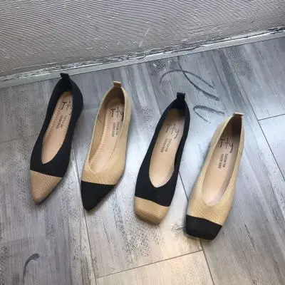 

Dropshipping Women's Shoes Breathable Knit V Word / Pointed Deer Shoes Thick High Heel Casual Shoes Whatsapp +8613586826522 091
