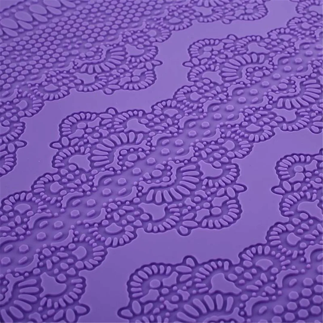JX-LCLYL Large Flower Lace Fondant Mold Sugarcraft Icing Mat Wedding Pastry Cake Decor