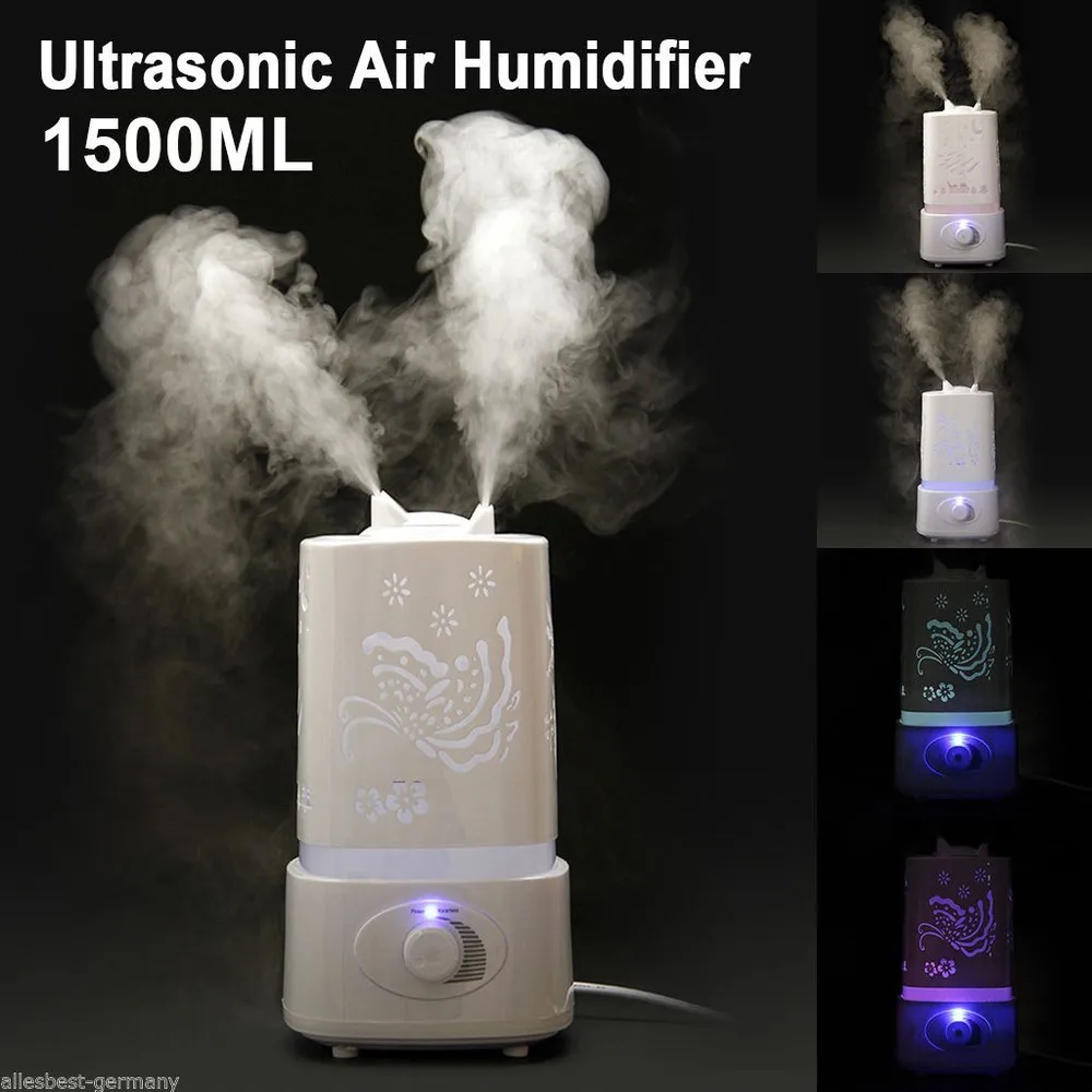 1.5L Ultrasonic Home Aroma Humidifier Air Diffuser Purifier Atomizer 1.5L Ultrasonic Home Aroma Humidifier Air Diffuser Purifier Atomizer