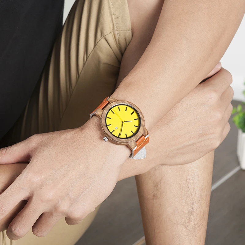 BOBO BIRD Wood Watches Timepieces for Men Women Wooden Watches Leather Strap Quartz relogio masculino C-O09 DROP SHIPPING