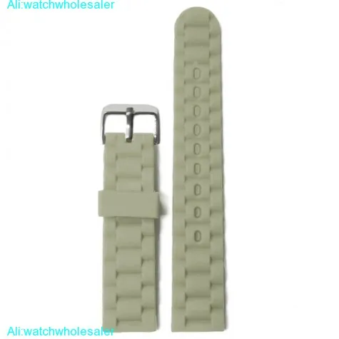 20mm Light Gray Color Silicone Jelly Rubber Unisex Watch Band Straps WB1060T20JB