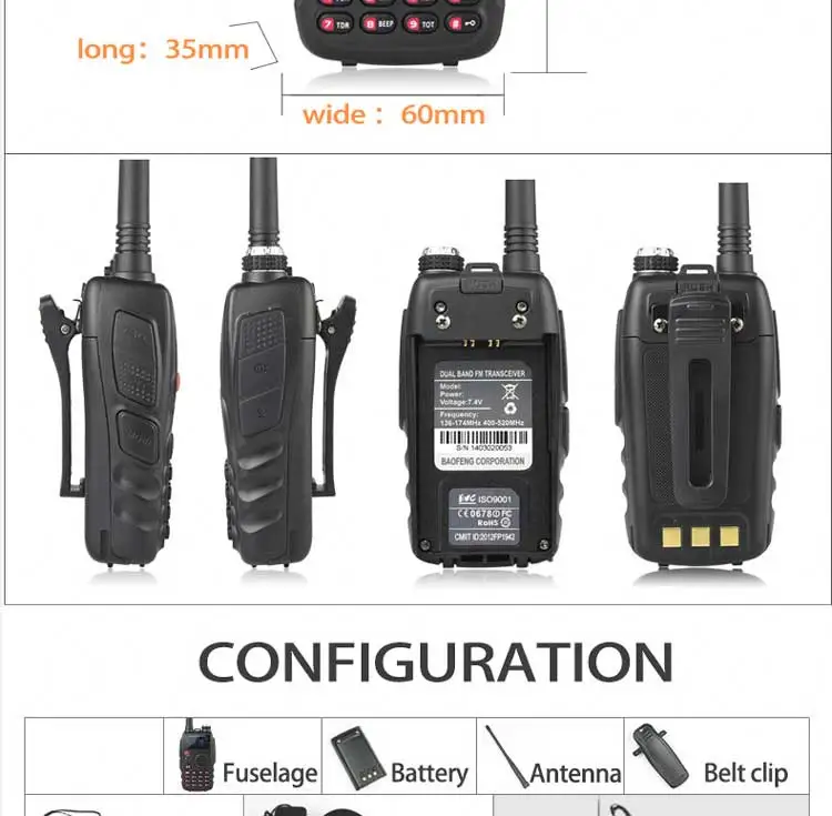 4 шт.) черный KSUN портативный радио UV-K4 двухдиапазонный UHF VHF двухстороннее радио Walkie Talkie