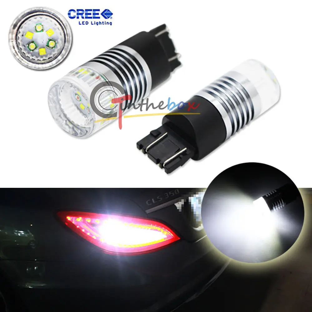 

2x White 1200 lums High Power 7440 T20 CR'EE LED Bulbs for Reverse Backup Lights