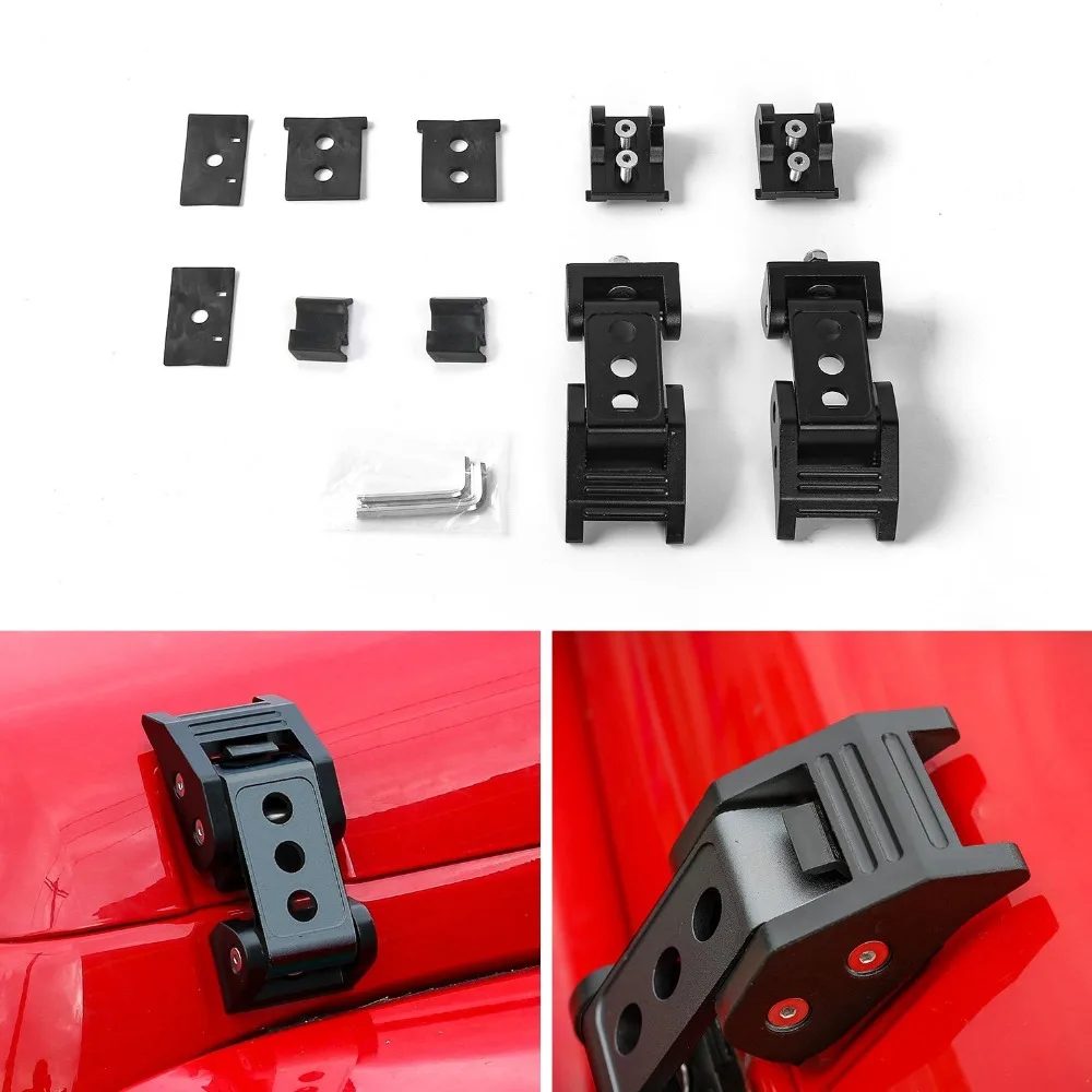 Stainless Steel Hood Latches Hood Lock Catch Latches Kit for Jeep