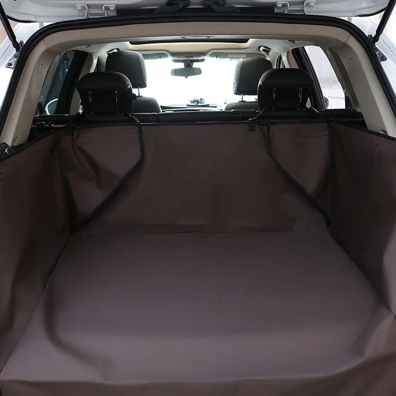 Pawstrip чехол для питомца, водонепроницаемый коврик для багажника для собаки, чехол для грузового лайнера для питомца, чехол для багажника автомобиля, защитный чехол на заднее сиденье для внедорожника, барьер для питомца - Цвет: Brown