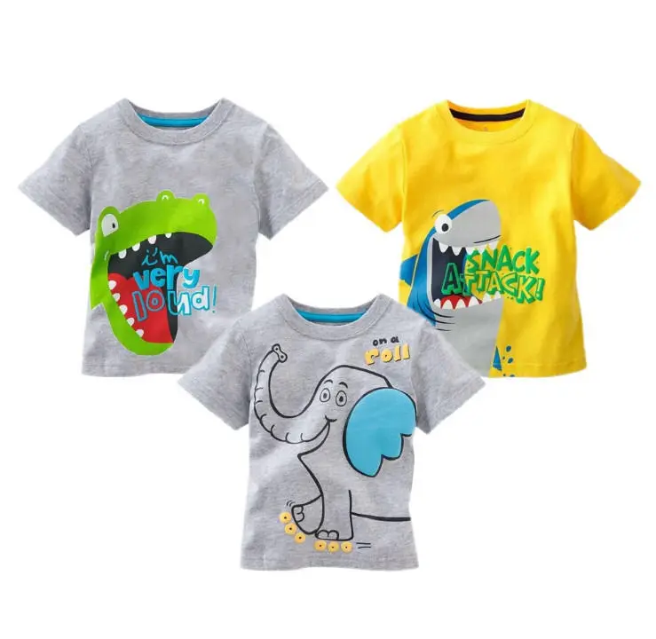 Baby Boy T Shirts Short Sleeve Cartoon Toddler Baby Kids Boys Cotton