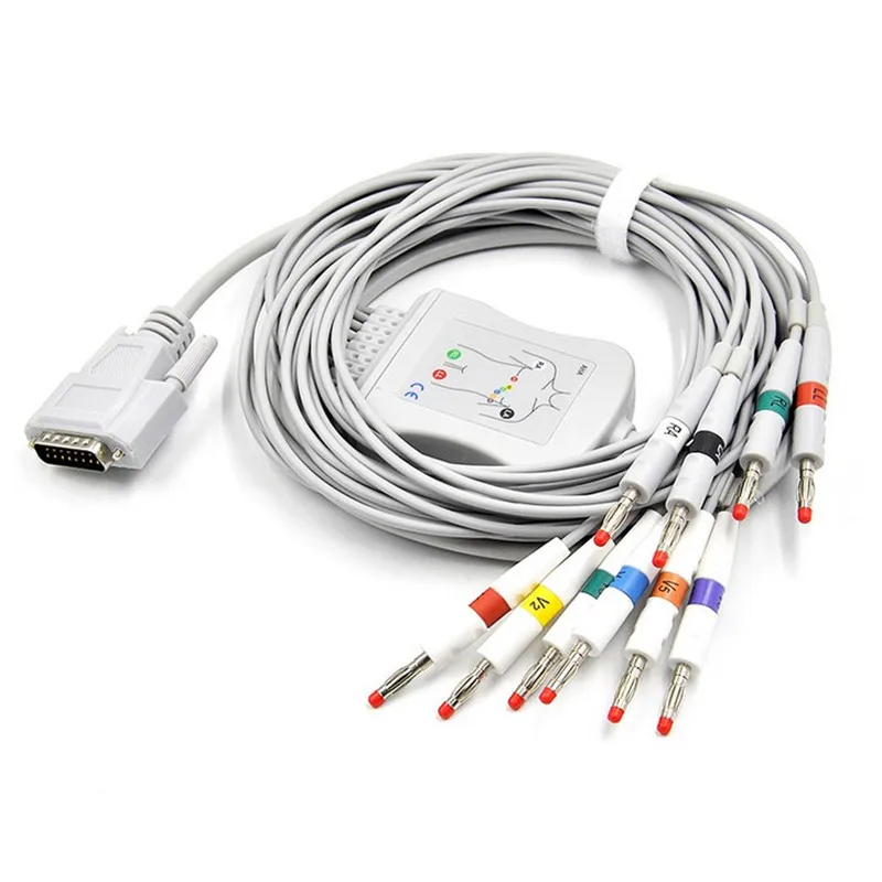 Free Shipping Factory Made Compatible Nihon Kohden ECG/EKG Cable ECG-1250,ECG-1350, ECG-9101/9130/9132/9620 Banana 4.0 end AHA Free Shipping Factory Made Compatible Nihon Kohden ECG/EKG Cable ECG-1250,ECG-1350, ECG-9101/9130/9132/9620 Banana 4.0 end AHA