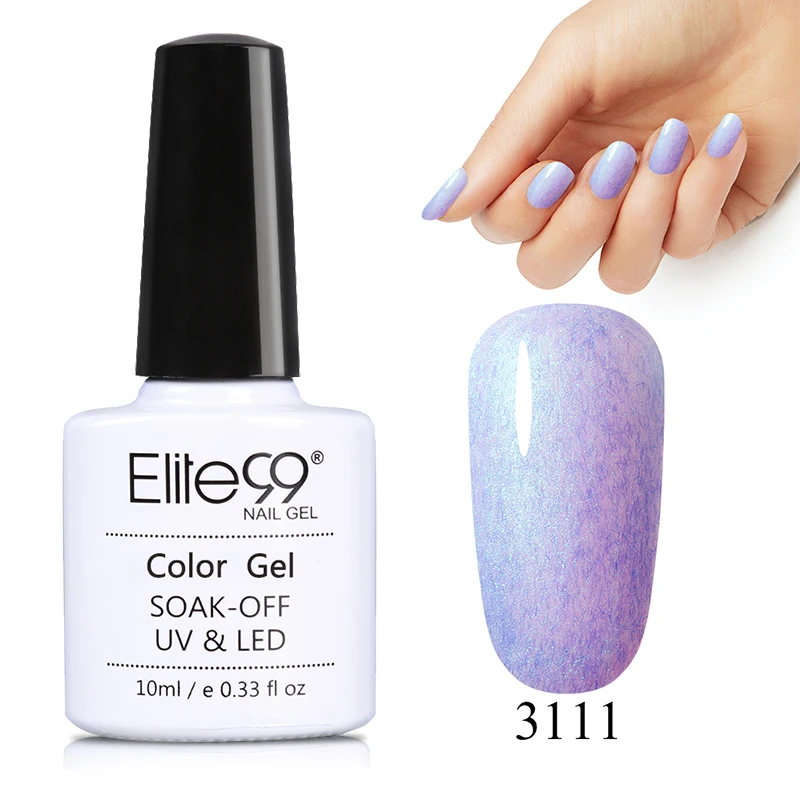 Elite99 10 ML piel sintética Color Gel esmalte de uñas Shell sirena Vernis UV lámpara curado Base superior necesita laca de Gel esmalte