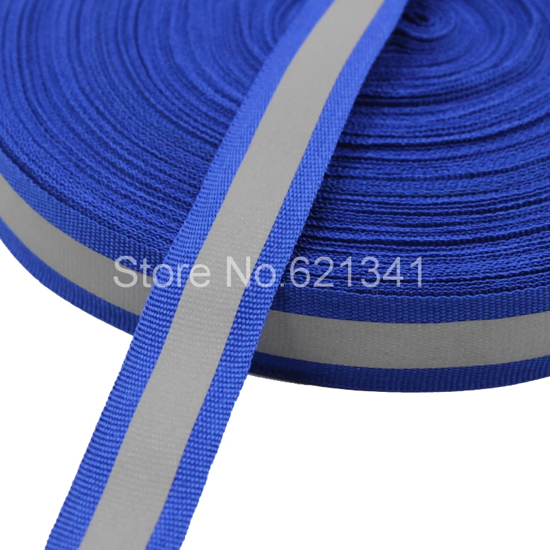 (10 meters/lot) Royalblue Reflective Fabric Strip Edging Braid Tape