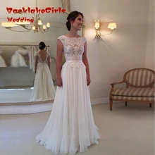 BacklackGirls Wedding New Arrival 2017 Custom Made Backless Wedding Dress Eleagent A Line Lace Bridal Gowns