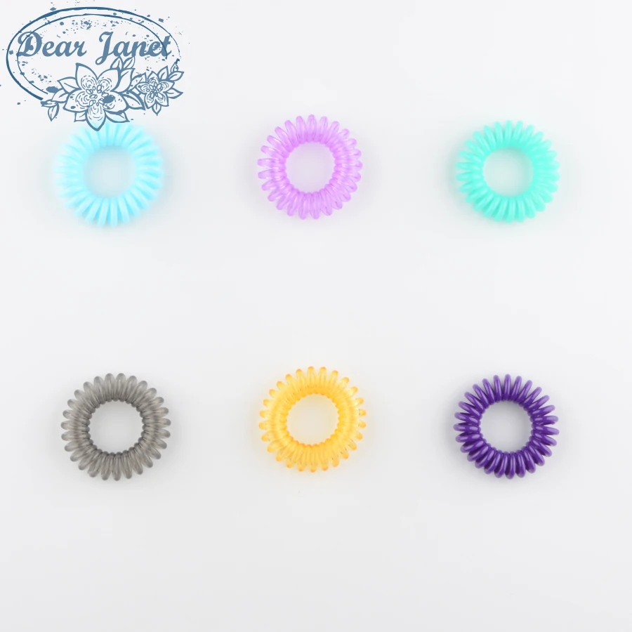 

3boxes 3.5cm Fashion Cute Candy Color telephone line hair gum styling tools headwear Free shipping