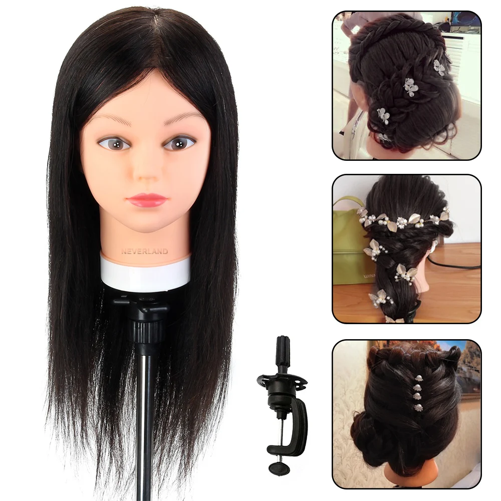 Neverland 100 Real Human Hair Mannequin Head Professional Training