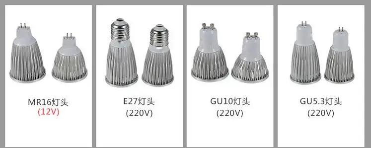 E27 E14 GU10 MR16 GU5.3 cob-светодиоды с регулируемой яркостью Spotlight светильник ампулы лампы Pure/холодный Whte/теплый белый 9 W 12 W 15 W