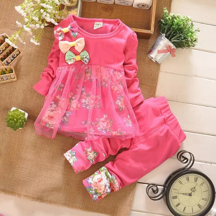 Free shipping Cotton children sport suit,spring new baby girls casual