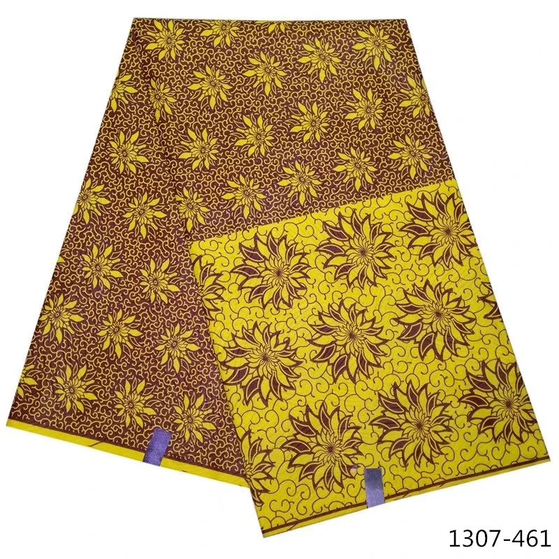 Африканская парафинированная ткань для печати ткань в африканском стиле по оптовой цене из вощенной ткани 6 ярдов для вечерние 1307-46