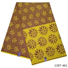 Африканская парафинированная ткань для печати ткань в африканском стиле по оптовой цене из вощенной ткани 6 ярдов для вечерние 1307-46