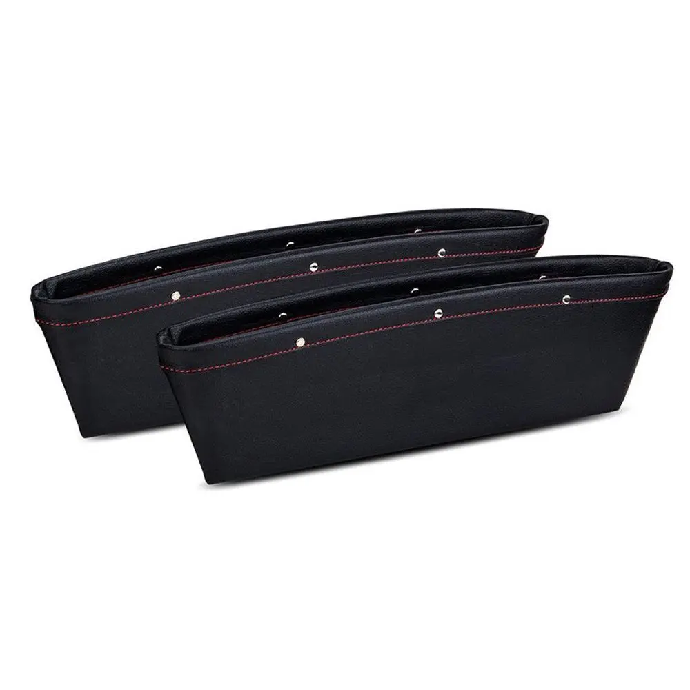 

SEKINNEW Auto Seat Gap Filler Slit Pocket Storage Car Organizer Leak-proof Box Trash Bin Universal Left/Right Car Seat