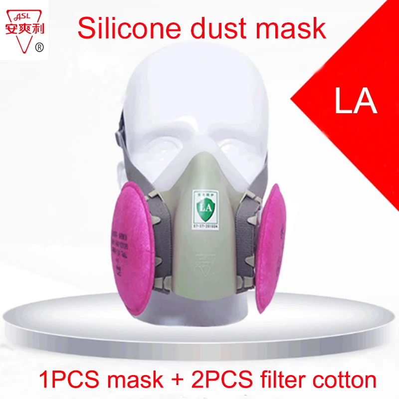 

ASL-320 respirator dust mask 1PCS mask + 2PCS filter respirator mask against Solid state Liquid particulates Efficient gas mask