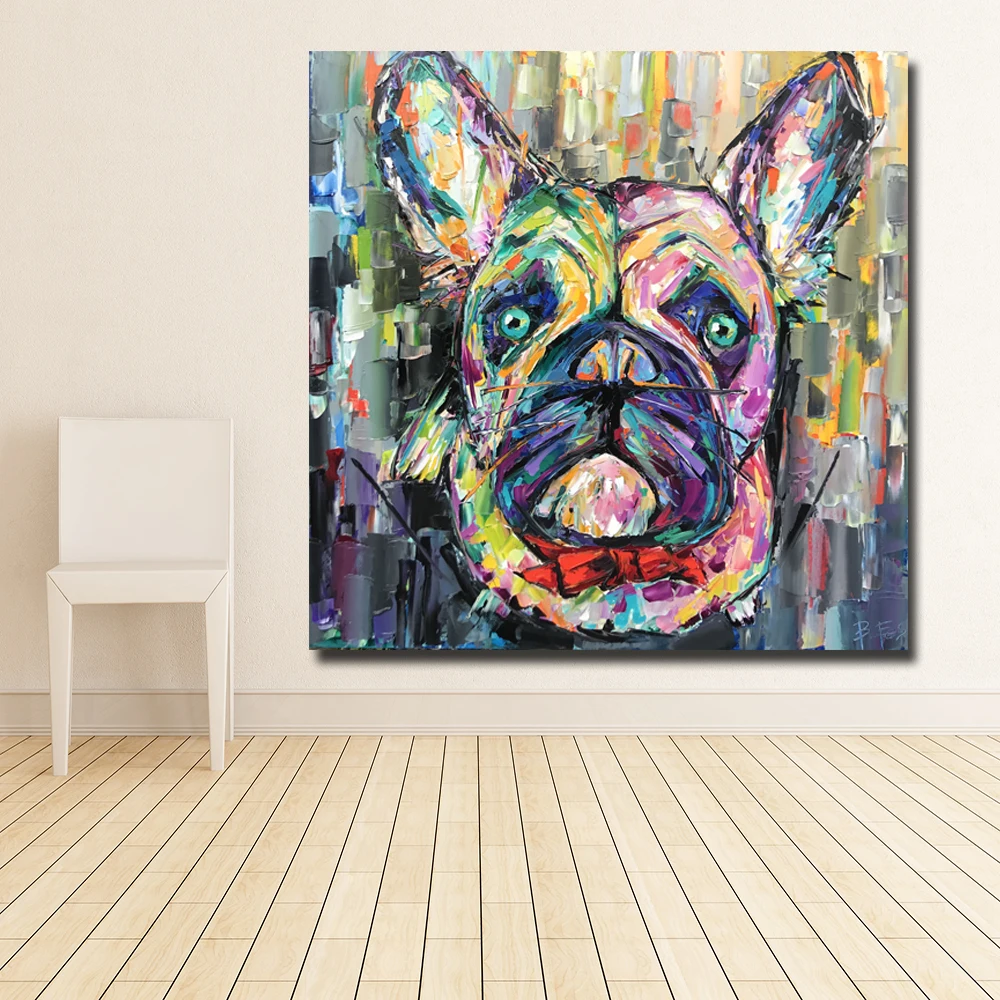 Cute Dog Animal Wall Paintings Printed On Canvas Modular Pictures Wall Art Posters And Prints