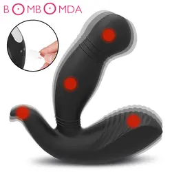 Силиконовый вибратор G Spot подзарядка Мужская простата массаж Вибрирующая Анальная пробка мастурбация товары для взрослых секс-игрушки для