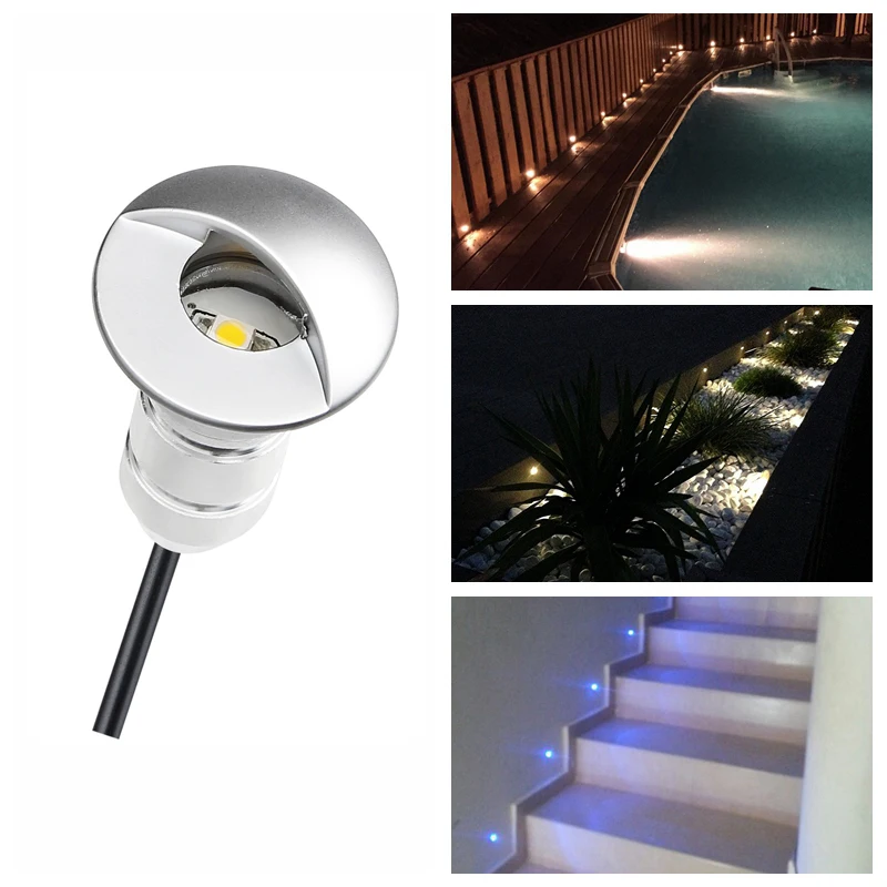 

**DHL free**50pcs/Set Stylish LED Garden Lighting Step Light with Half-moon Cover Small LED Wall Lamp IP65 Outdoor