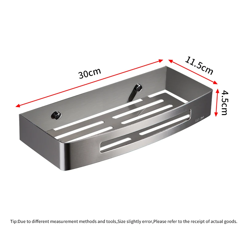Настенное крепление полки для ванной комнаты Матовый никель Нержавеющая сталь прямоугольник Душ Caddy стойки аксессуары для ванной комнаты