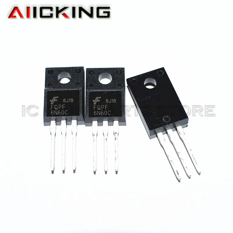 10 шт./лот FQPF6N60C TO-220F 6N60C 6N60 N-Channel MOSFET